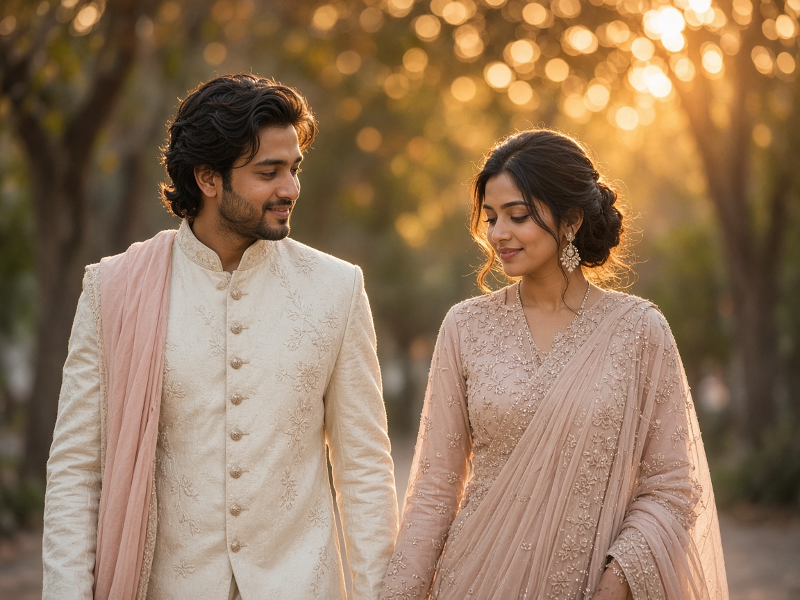 Aarav and Meera walking together